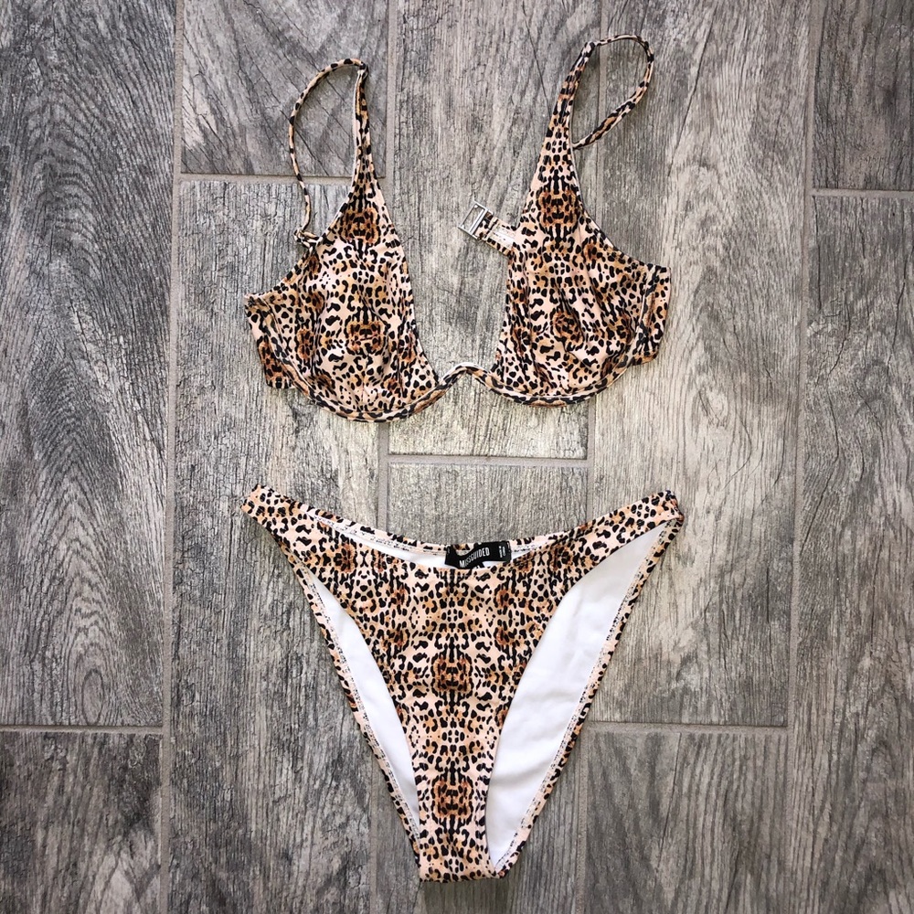 Brand new Misguided leopard bathing suit